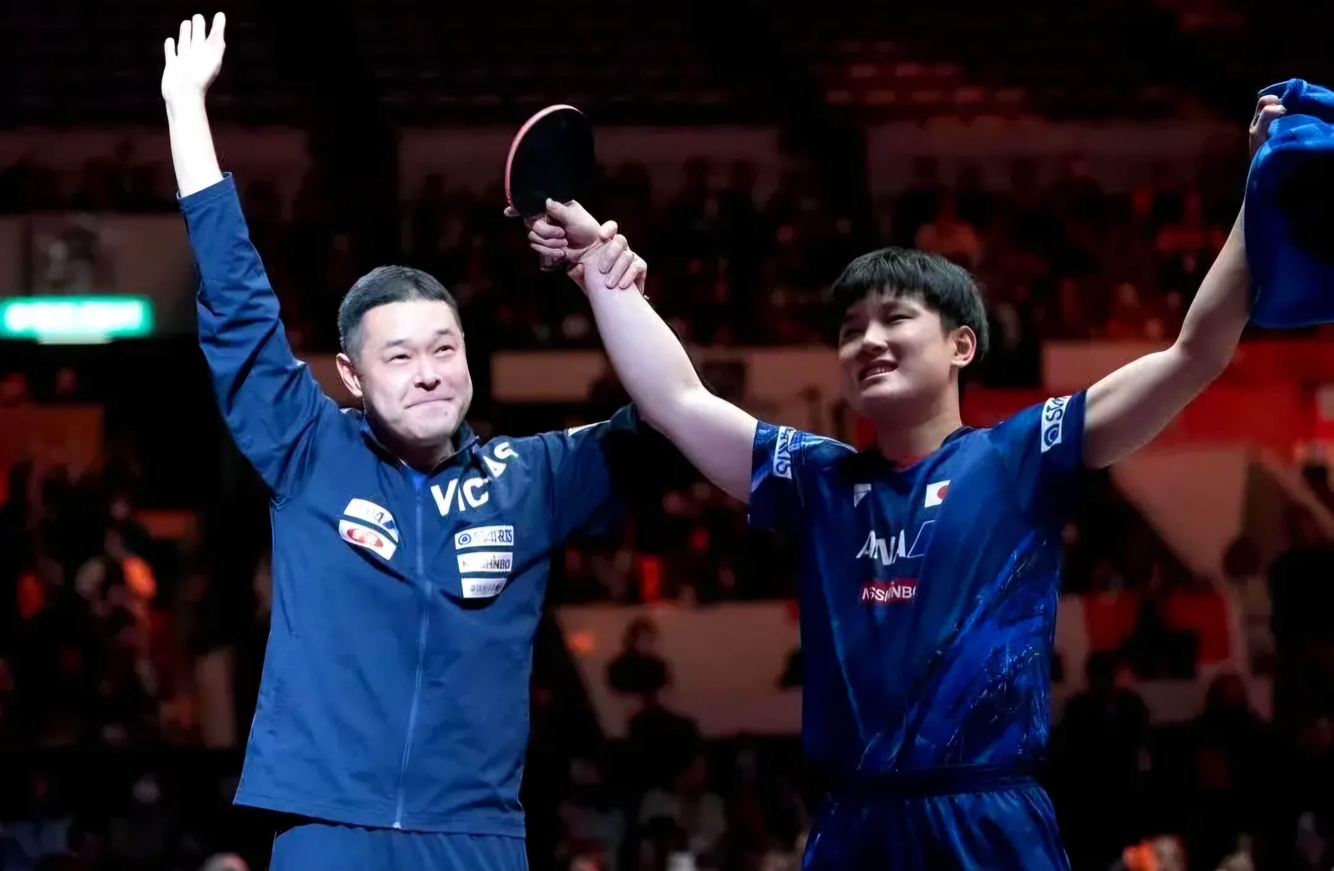 包含德国乒乓球队血洗法国乒乓球队，张本智和打破历史纪录的词条